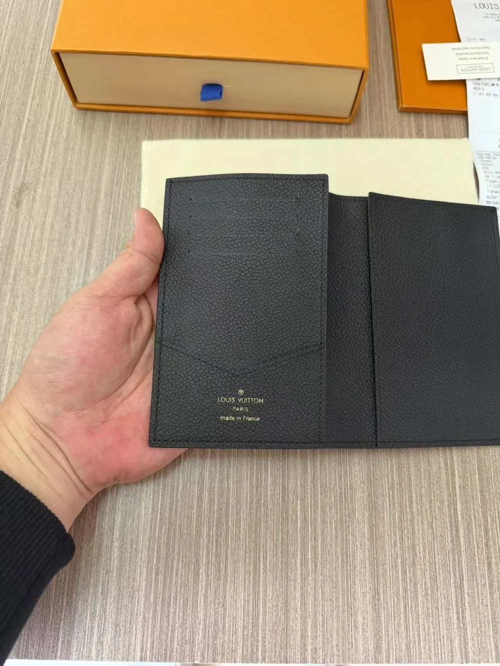 Louis Vuitton Monogram Eclipse Passport Cover - Black